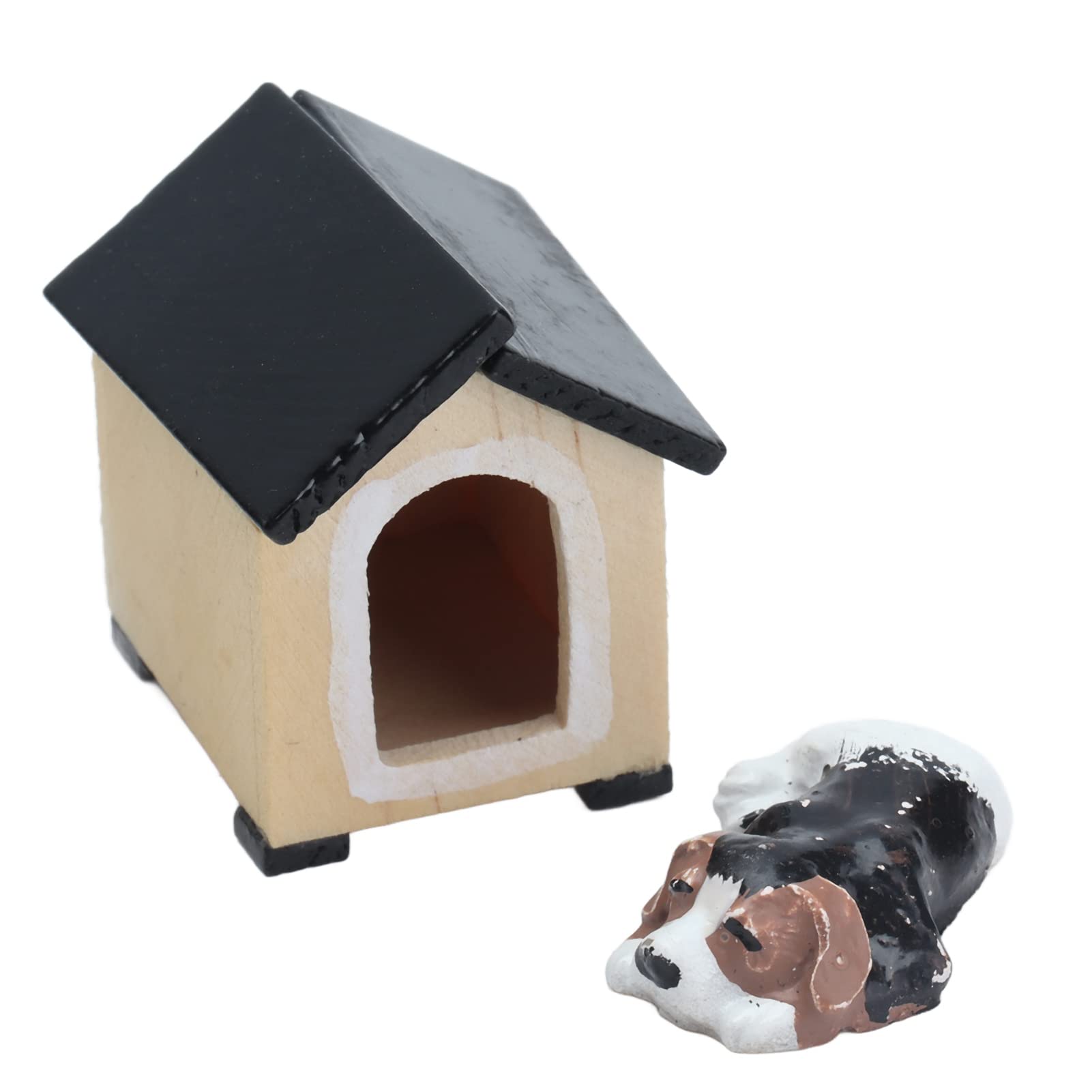 Amazon.co.jp: ドールハウス犬小屋、ミニチュア犬小屋犬セットは創造性